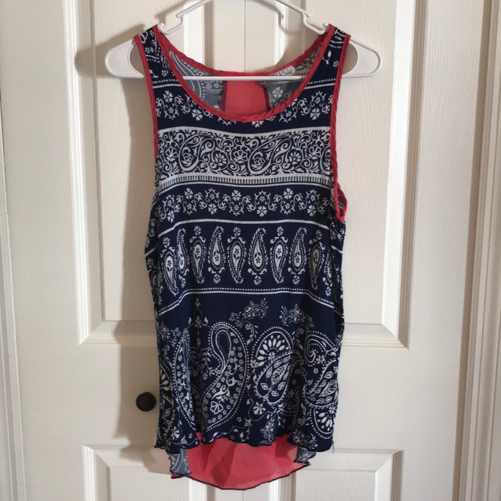 Red, White, and Blue Maternity Tank Top